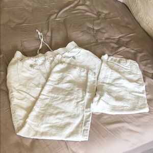 Perry Ellis Light Beige Linen-Blend Apparel